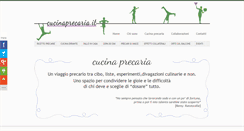 Desktop Screenshot of cucinaprecaria.it