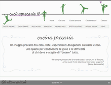 Tablet Screenshot of cucinaprecaria.it